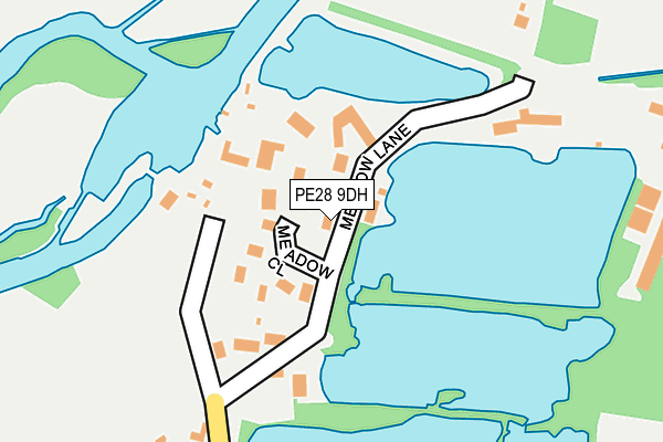 PE28 9DH map - OS OpenMap – Local (Ordnance Survey)