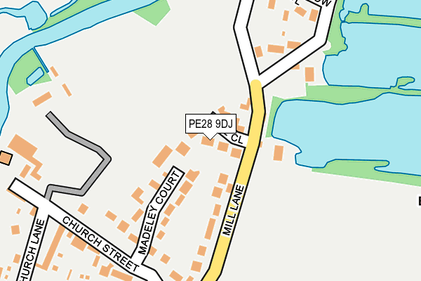 PE28 9DJ map - OS OpenMap – Local (Ordnance Survey)