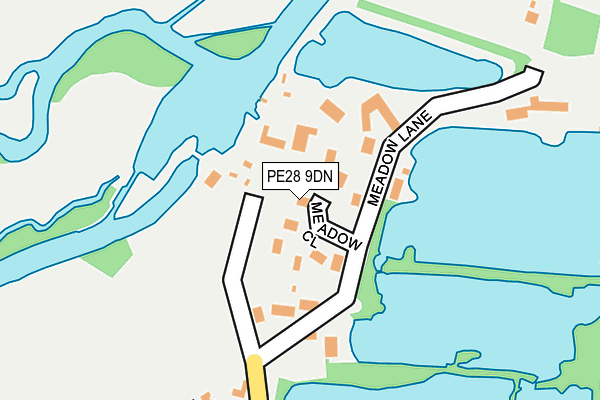 PE28 9DN map - OS OpenMap – Local (Ordnance Survey)