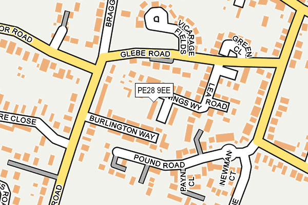 PE28 9EE map - OS OpenMap – Local (Ordnance Survey)