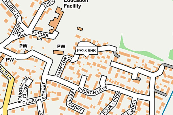 PE28 9HB map - OS OpenMap – Local (Ordnance Survey)
