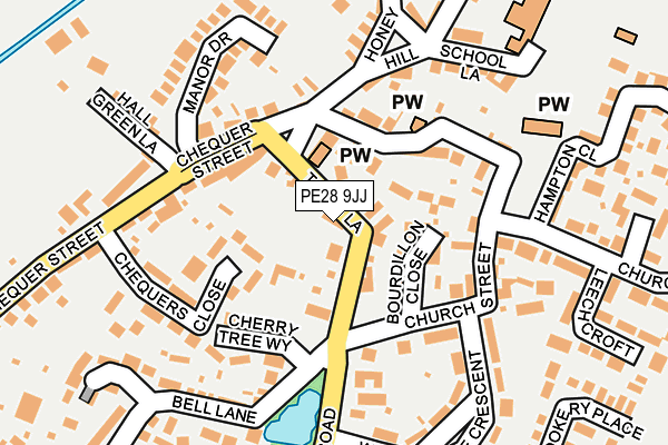 PE28 9JJ map - OS OpenMap – Local (Ordnance Survey)