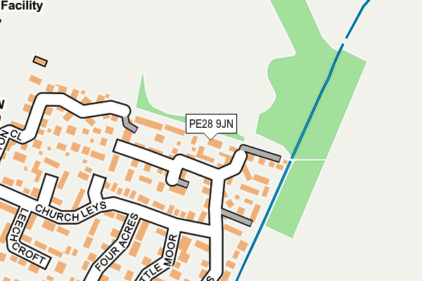 PE28 9JN map - OS OpenMap – Local (Ordnance Survey)