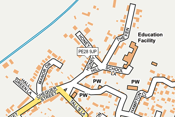 PE28 9JP map - OS OpenMap – Local (Ordnance Survey)