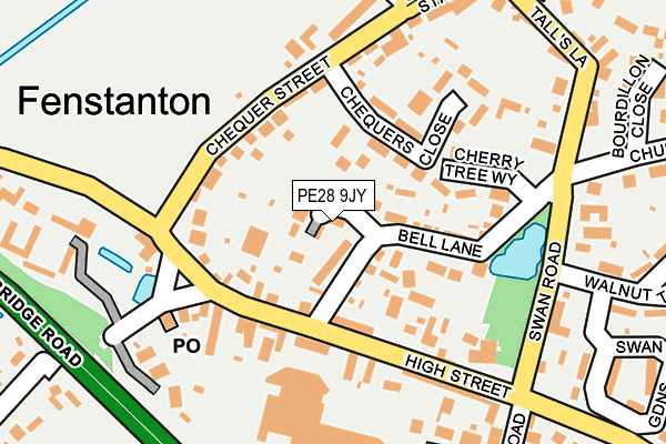 PE28 9JY map - OS OpenMap – Local (Ordnance Survey)