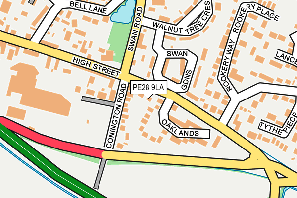 PE28 9LA map - OS OpenMap – Local (Ordnance Survey)