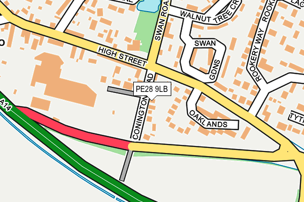 PE28 9LB map - OS OpenMap – Local (Ordnance Survey)