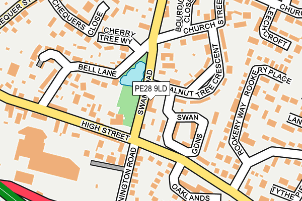 PE28 9LD map - OS OpenMap – Local (Ordnance Survey)