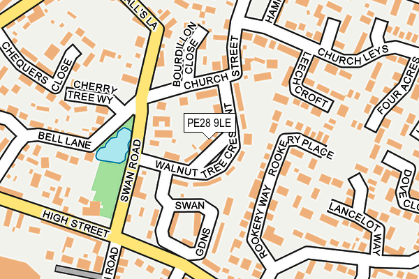 PE28 9LE map - OS OpenMap – Local (Ordnance Survey)