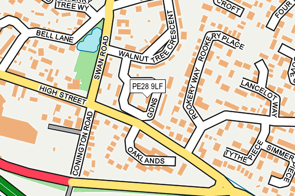 PE28 9LF map - OS OpenMap – Local (Ordnance Survey)