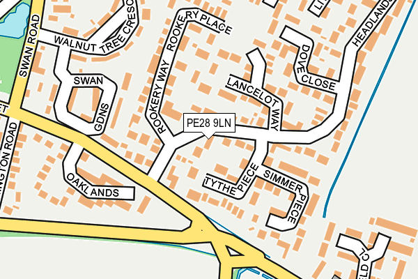 PE28 9LN map - OS OpenMap – Local (Ordnance Survey)