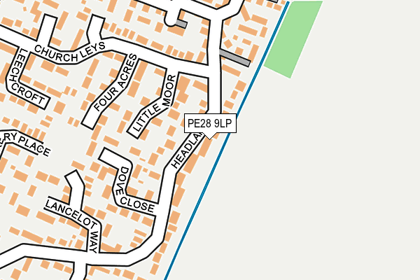 PE28 9LP map - OS OpenMap – Local (Ordnance Survey)