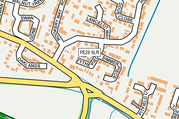 PE28 9LR map - OS OpenMap – Local (Ordnance Survey)