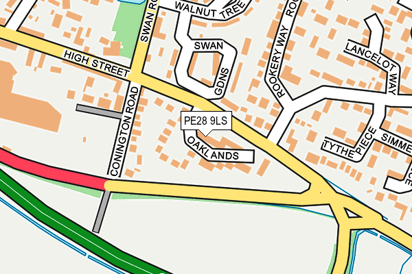 PE28 9LS map - OS OpenMap – Local (Ordnance Survey)