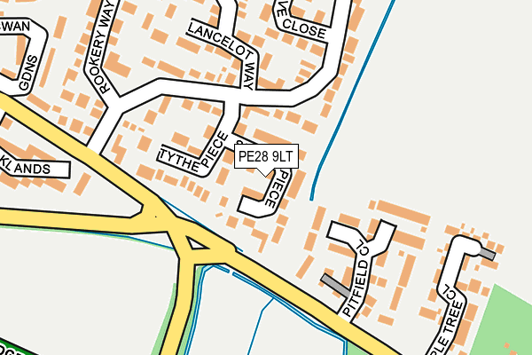 PE28 9LT map - OS OpenMap – Local (Ordnance Survey)