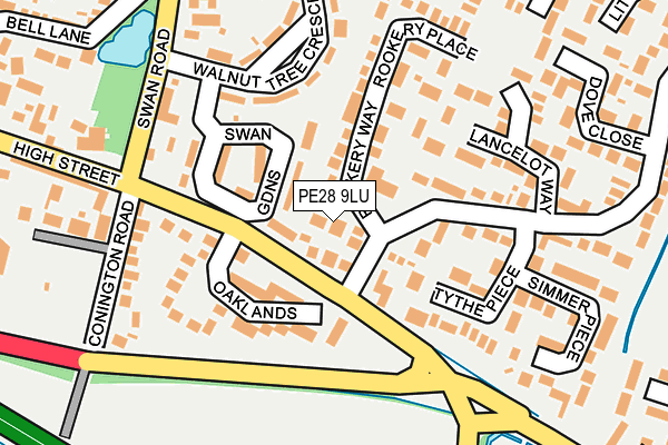 PE28 9LU map - OS OpenMap – Local (Ordnance Survey)