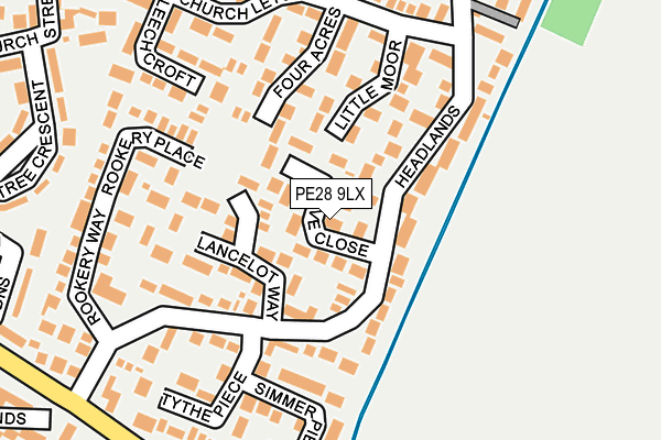 PE28 9LX map - OS OpenMap – Local (Ordnance Survey)