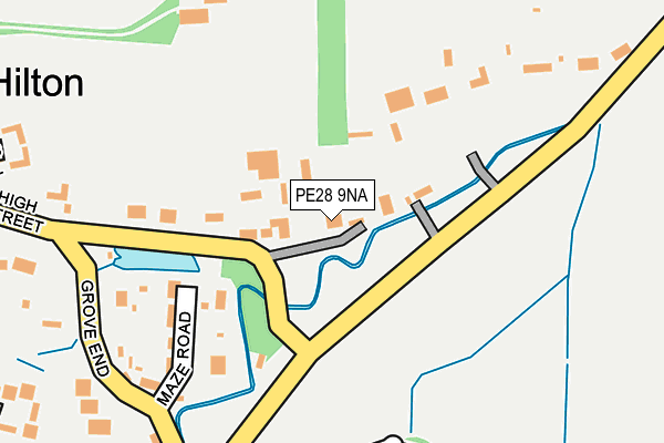 PE28 9NA map - OS OpenMap – Local (Ordnance Survey)