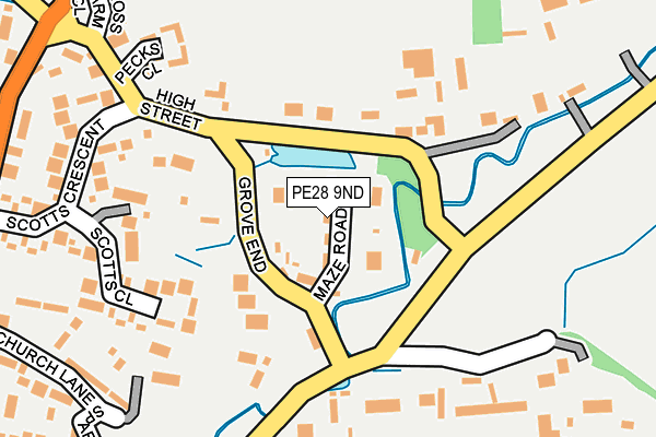 PE28 9ND map - OS OpenMap – Local (Ordnance Survey)