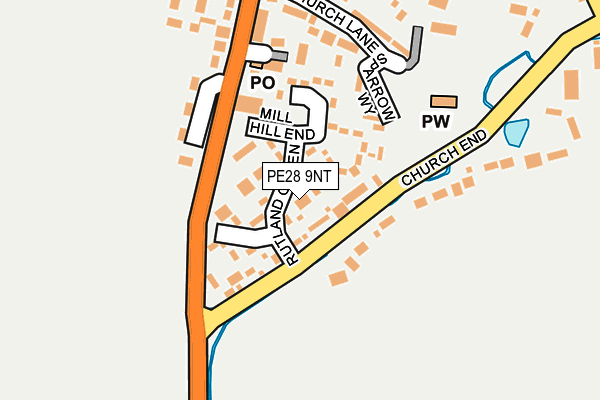 PE28 9NT map - OS OpenMap – Local (Ordnance Survey)