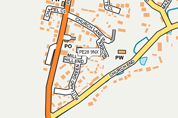 PE28 9NX map - OS OpenMap – Local (Ordnance Survey)