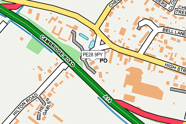 PE28 9PY map - OS OpenMap – Local (Ordnance Survey)