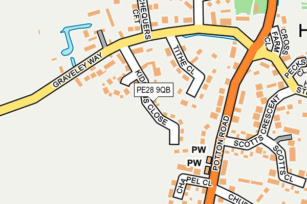 PE28 9QB map - OS OpenMap – Local (Ordnance Survey)