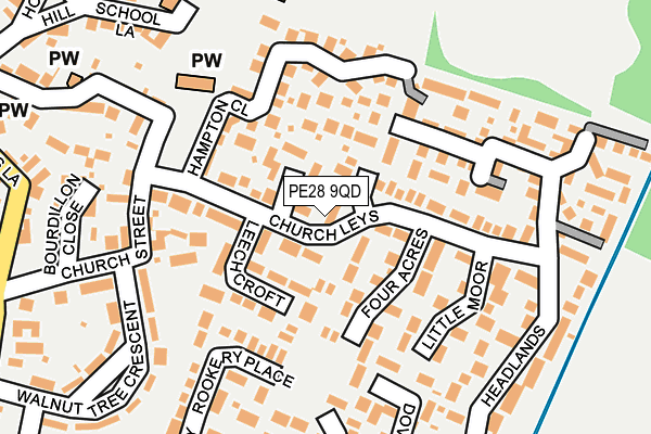 PE28 9QD map - OS OpenMap – Local (Ordnance Survey)