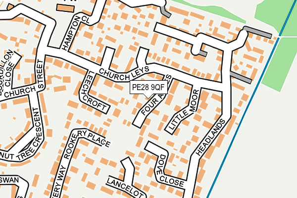 PE28 9QF map - OS OpenMap – Local (Ordnance Survey)