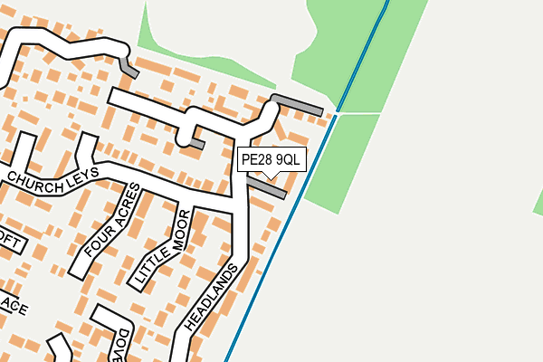 PE28 9QL map - OS OpenMap – Local (Ordnance Survey)