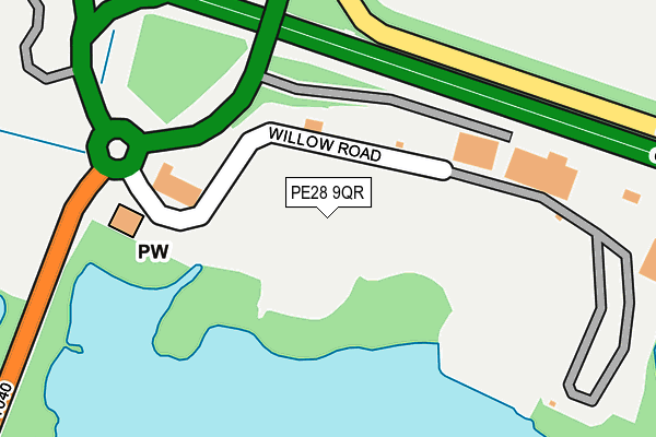 PE28 9QR map - OS OpenMap – Local (Ordnance Survey)