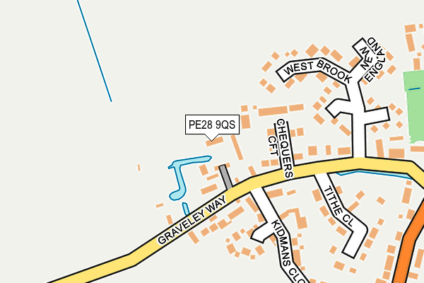 PE28 9QS map - OS OpenMap – Local (Ordnance Survey)