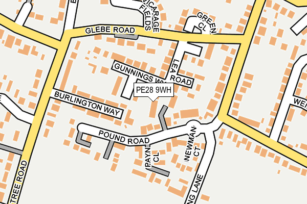 PE28 9WH map - OS OpenMap – Local (Ordnance Survey)