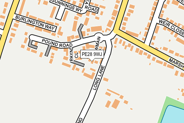 PE28 9WJ map - OS OpenMap – Local (Ordnance Survey)