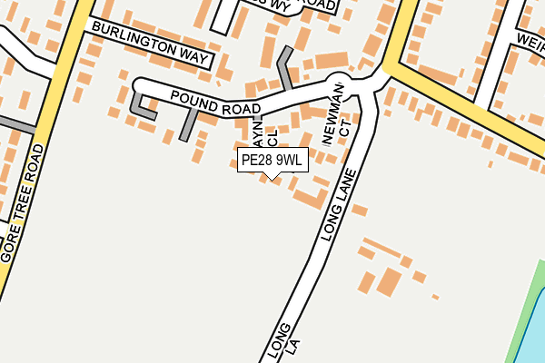 PE28 9WL map - OS OpenMap – Local (Ordnance Survey)