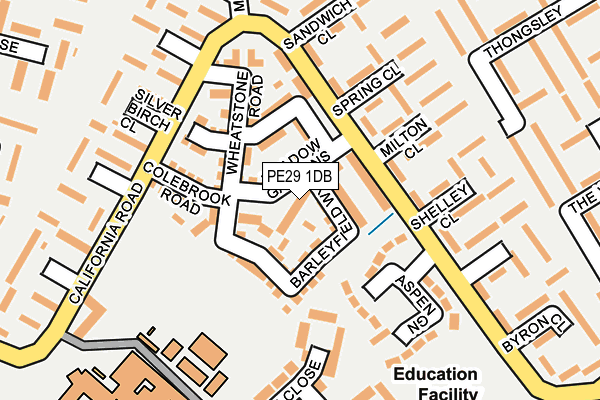 PE29 1DB map - OS OpenMap – Local (Ordnance Survey)