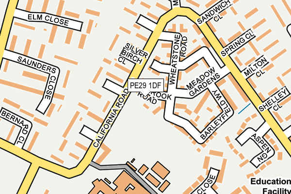 PE29 1DF map - OS OpenMap – Local (Ordnance Survey)