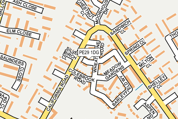 PE29 1DG map - OS OpenMap – Local (Ordnance Survey)