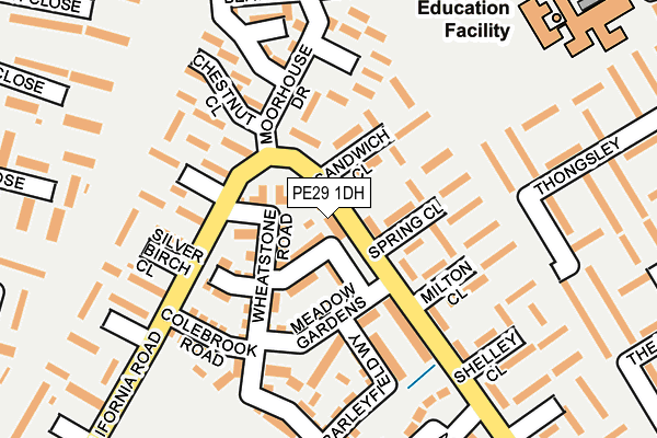 PE29 1DH map - OS OpenMap – Local (Ordnance Survey)