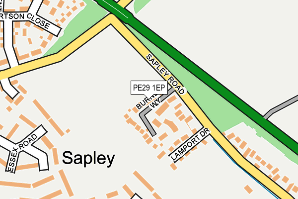 PE29 1EP map - OS OpenMap – Local (Ordnance Survey)