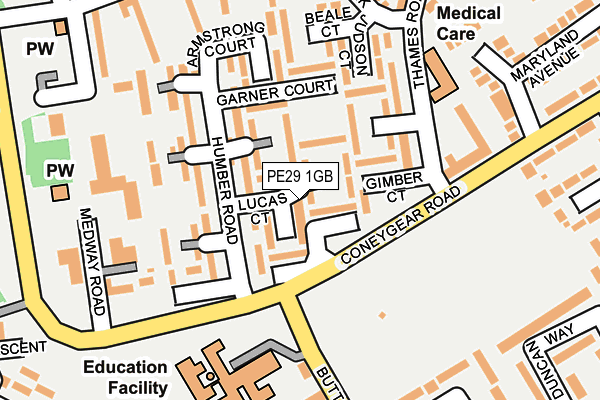 PE29 1GB map - OS OpenMap – Local (Ordnance Survey)