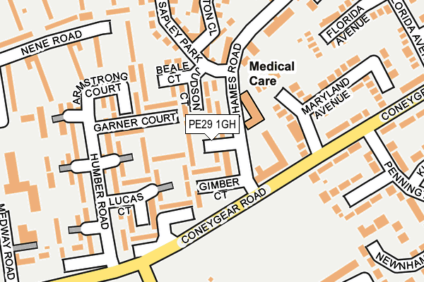 PE29 1GH map - OS OpenMap – Local (Ordnance Survey)