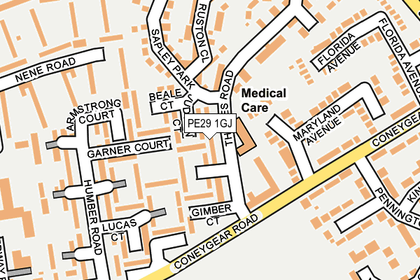 PE29 1GJ map - OS OpenMap – Local (Ordnance Survey)