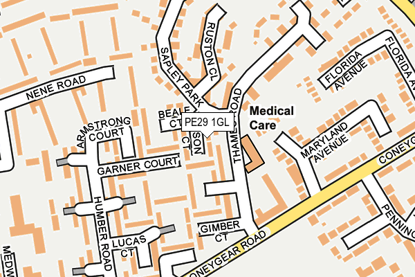 PE29 1GL map - OS OpenMap – Local (Ordnance Survey)