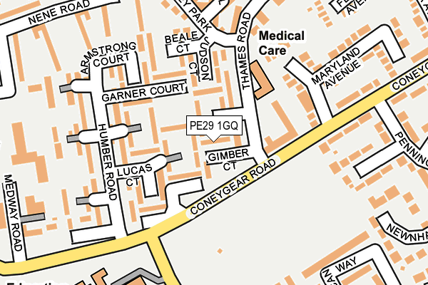 PE29 1GQ map - OS OpenMap – Local (Ordnance Survey)