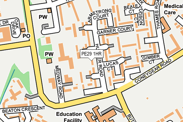 PE29 1HR map - OS OpenMap – Local (Ordnance Survey)