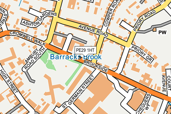 PE29 1HT map - OS OpenMap – Local (Ordnance Survey)