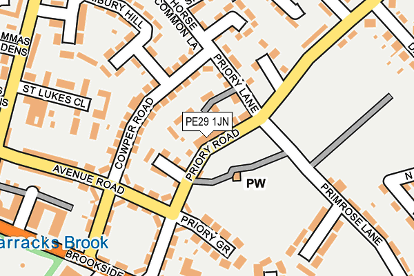 PE29 1JN map - OS OpenMap – Local (Ordnance Survey)