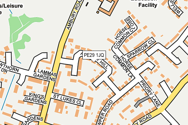 PE29 1JQ map - OS OpenMap – Local (Ordnance Survey)