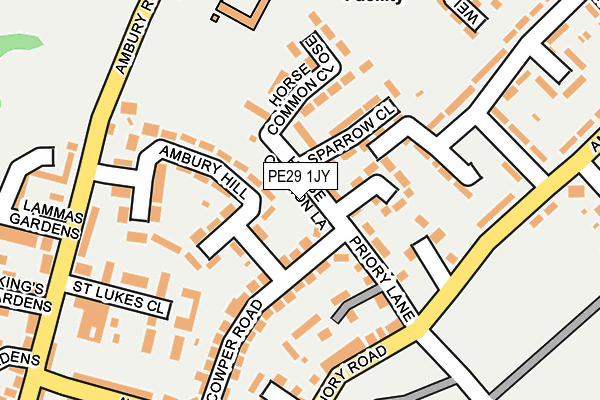 PE29 1JY map - OS OpenMap – Local (Ordnance Survey)